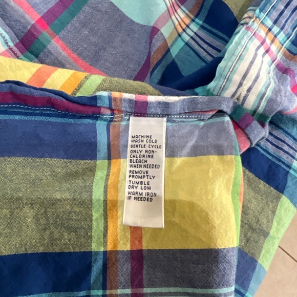 Ralph Lauren Custom Fit Men's Multicolor Madras Plaid Button Down Shirt Large - Picture 4 of 5